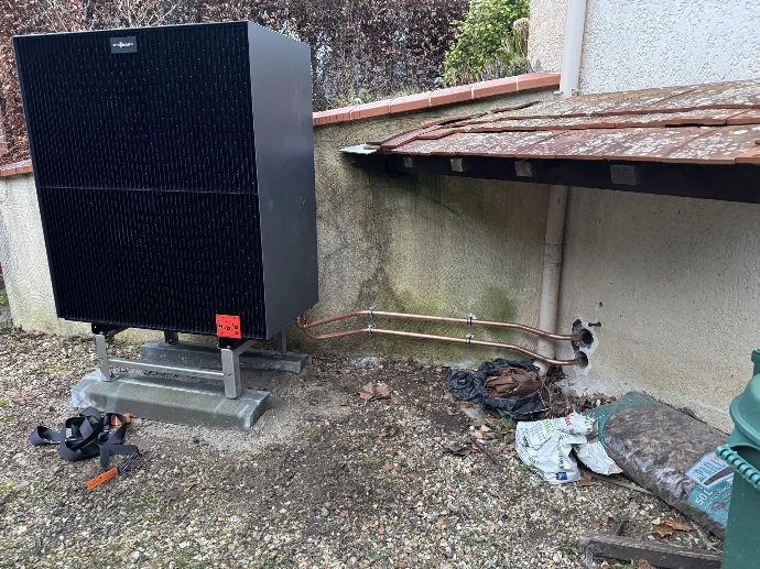 Installation pompe à chaleur Vitocal 250-A au Hanouard (76)